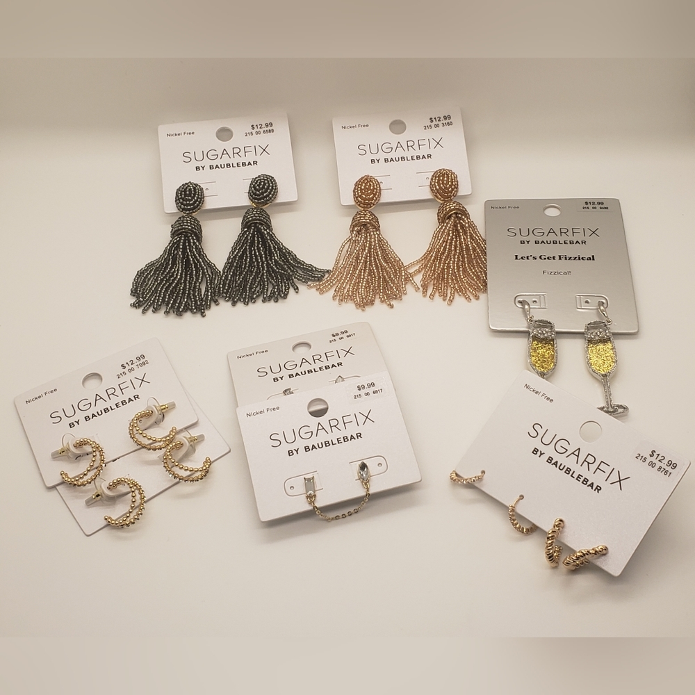 Sugarfix by BaubleBar Earrings & Ring Jewelry Lot - Picture 2 of 14